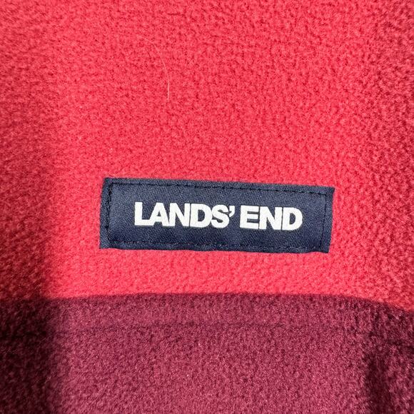 LANDS' END Pullover 3X Heritage Quarter Snap Neck Fleece 24/26 Cozy w/Pockets - Picture 8 of 12